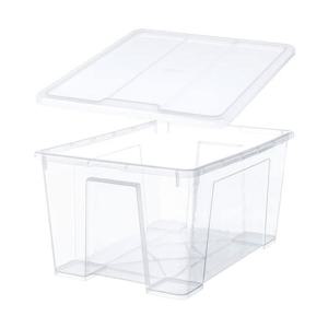 이케아 SAMLA 삼라 수납함+뚜껑, 투명 56x39x28cm/45L/수납함