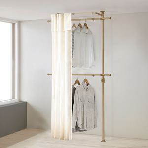 왕자 프리미엄우드2단커튼행거/2단행거/커튼행거/우드행거