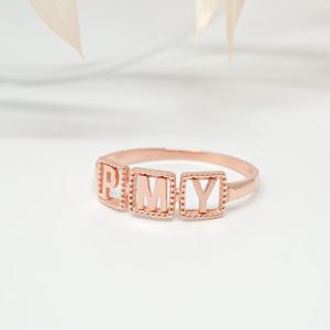 오팔하우스 14k 영문 이니셜 반지 OPDJR5257