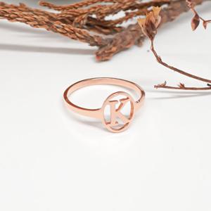 오팔하우스 14k 영문 이니셜 민자 반지 OPDJR5183