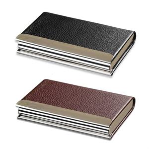 메탈 가죽 명함케이스 남성 비지니스 네임 카드
