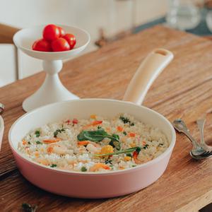 네오플램 레트로 베이비핑크 IH 프라이팬 28cm (인덕션겸용)