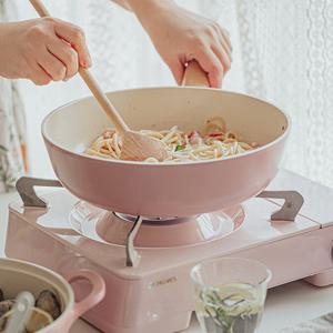 네오플램 레트로 베이비핑크 IH 웍 26cm (인덕션겸용)