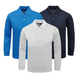 남자 봄 가을 골프웨어 신축성 좋은 무지 카라 긴팔티