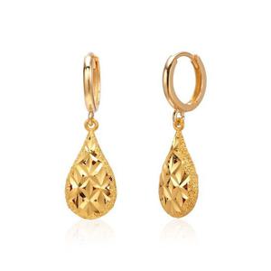 [한국금다이아몬드] 여자 순금 드롭 귀걸이 물방울 컷팅 24K 3.75g 18k링