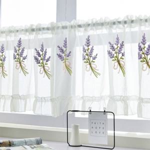 [러빙랩]러빙랩 라벤더 프릴 주방 창문 인테리어 바란스 커튼