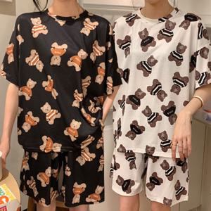 어나더뷰 쿠키베어 여성 반팔 파자마 상하세트 2종 택1 1010