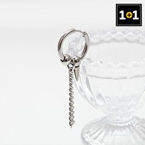 [메리그린] 패션 써지컬 비바 체인 드롭 피어싱 하나 더