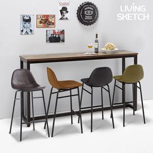 [리빙스케치] 도도 본 바체어 홈바의자 슬림 카페 업소용 높은 빠의자