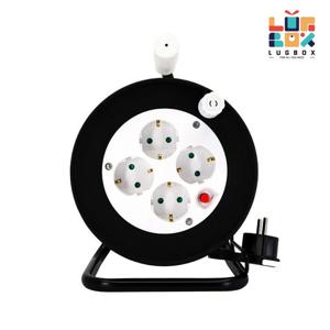 러그박스 4구 노출형 캠핑릴선 1.5SQ 10M 블랙