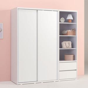 파로마 솔트 1800 슬라이딩 옷장+서랍선반장 mcr118