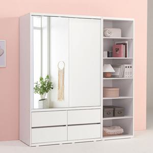 파로마 솔트 1800 슬라이딩 거울 서랍 옷장+선반장 mcr113