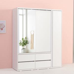 파로마 솔트 1600 슬라이딩 거울 서랍행거 옷장+도어장mcr107