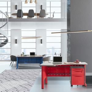 [더젠] 로엘1400 퍼즐 L형책상(이동서랍장별매)