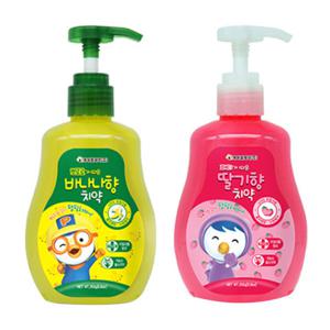 뽀로로 가 따온 어린이 펌핑 치약 바나나향 딸기향 250g X 2개