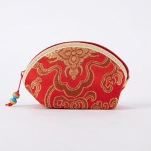 실크 자수 부채꼴 지갑(소) 자수 동전지갑