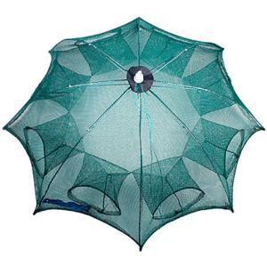 낚시 원터치 8구 통발 그물망 채집 용품 소품 미끼 접이식