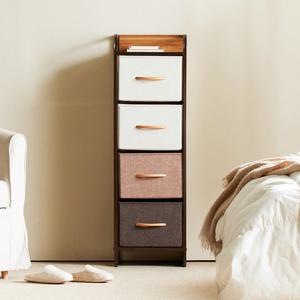 포미즈 패브릭 4단 사이드 서랍장