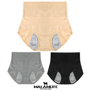 여성용 하이웨스트 허그 위생팬티 3p