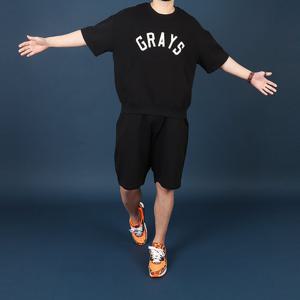 WUN514 남자 빅사이즈 그레이즈 반팔 삼단쭈리 반바지