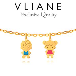 [브리앙] 18K 귀요미 아기 목걸이 (미아방지,돌잔치,돌선물)