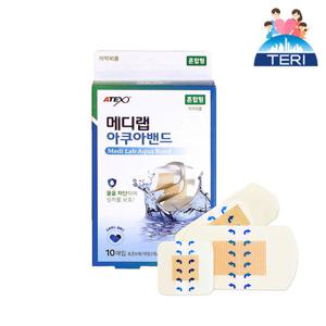 메디랩 아쿠아밴드 혼합형 10매 일회용 방수 반창고 방수밴드