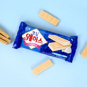 해태 크림 웨하스 50g / 사무실 학교 단체 간식 과자