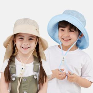[썬글레이드] 유아동 UV차단 버킷햇 플랩인 캠핑햇