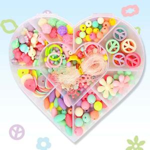 재료 하비 비드비즈 만들기kit 하트6번 5인 팔찌 반지세트