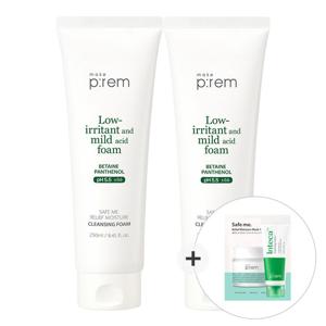메이크프렘 대용량 클렌징폼 250ml 2개(+안심팩 1매+인테카크림 10ml)