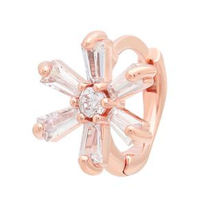 [미니아트] 눈꽃 큐빅 14K 골드핀 링 피어싱 귀찌 금 침 귀걸이