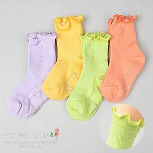 [꼼지]Y프릴펄(4족)세트 중목 유아 아동 양말 남아 여아 어린이 초등학생