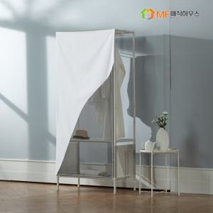 [MF매직하우스]무볼트 드레스룸 싱글행거 가림막