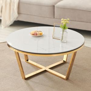 파로마 솔트 원형 세라믹 골드 거실 소파테이블 mwg012