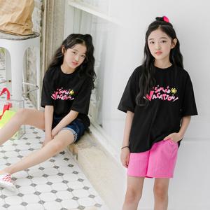 체리블랑 여름방학티셔츠 여아,키즈,주니어