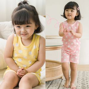 꾸미 슬라브 도트 나시 SET/아동실내복/어린이상하복