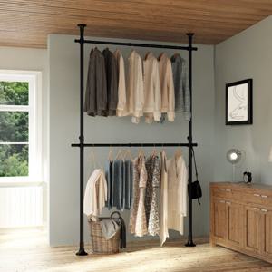 리우리빙 두배커진행거 2단 38mm 블랙/화이트