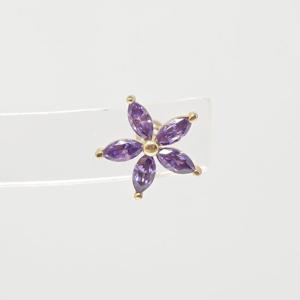 오팔하우스 14k 자수정 꽃 피어싱 OPDJE205