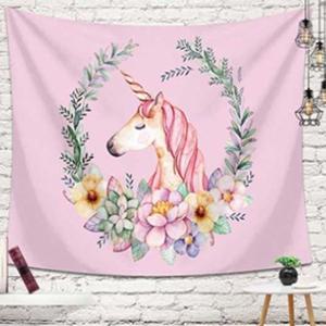 패브릭 월 데코 핑크유니콘 가림막 (특대) 200X150