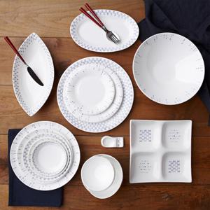 [한국도자기]블루스케치 4인홈세트 20p