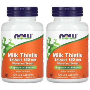 미국직구 나우푸드 실리마린 밀크씨슬 투메릭 150mg 120캡슐 2팩