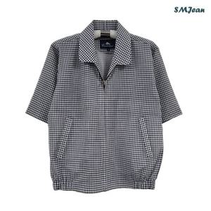 [에스엠진]SMJ1130 어르신 반팔 카라 점퍼 린넨 st, 여름 점퍼