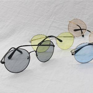 [옷자락]남자 여자 얇은 오버사이즈 동글이 틴트 선글라스