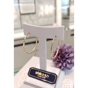 미니골드 14K 삼면컷팅 파이프링 귀걸이 ENBM4153