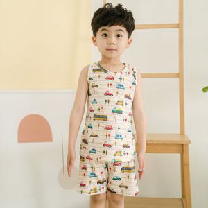 꾸미 슬라브 붕붕이 나시 SET/아동실내복