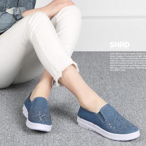 (SN199)SNRD 여성 캐주얼 큐빅 밴딩 슬립온 스니커즈