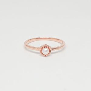 오팔하우스 14k 육각 진주 반지 OPDLR3953