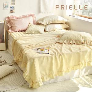 [쁘리엘르] 허니팝 프릴 시어서커 여름이불베개세트Q