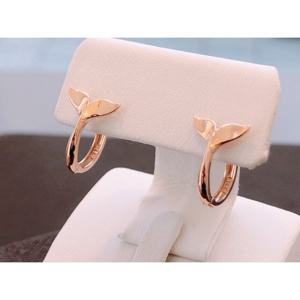 미니골드 14K 럭키 고래꼬리 원터치 귀걸이 EJIM4156