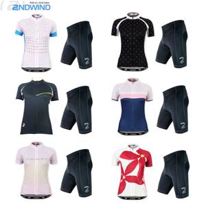 세컨윈드 여자 반팔져지+5부바지 라이딩 자전거의류 세트